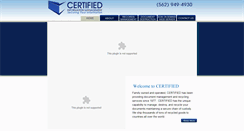 Desktop Screenshot of certifiedusa.net